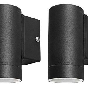 GHB 7W LED Wall Light IP65 Wall Lamp 2700K Warm White Waterproof LED Wall Lighting with Adjustable Beam Angle Black 